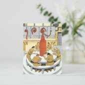  wetenschapskerij, laboratoriumwetenschappers eten briefkaart (Staand voorkant)