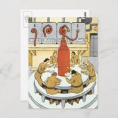  wetenschapskerij, laboratoriumwetenschappers eten briefkaart (Voorkant / Achterkant)