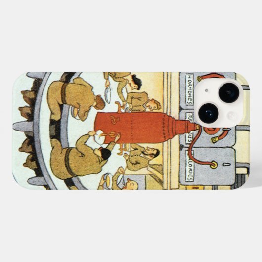  wetenschapskerij, laboratoriumwetenschappers eten Case-Mate iPhone case (Achterkant (horizontaal))