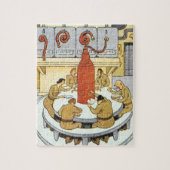  wetenschapskerij, laboratoriumwetenschappers eten legpuzzel (Verticaal)