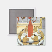 wetenschapskerij, laboratoriumwetenschappers eten magneet (Voorkant / Achterkant)