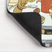 wetenschapskerij, laboratoriumwetenschappers eten muismat (Hoek)