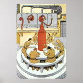  wetenschapskerij, laboratoriumwetenschappers eten poster (Voorkant)