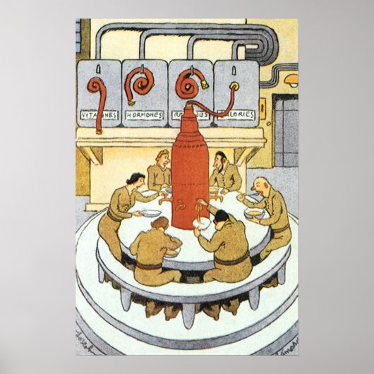  wetenschapskerij, laboratoriumwetenschappers eten poster (Voorkant)