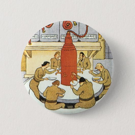  wetenschapskerij, laboratoriumwetenschappers eten ronde button 5,7 cm (Voorkant)
