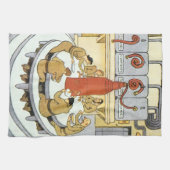  wetenschapskerij, laboratoriumwetenschappers eten theedoek (Horizontaal)