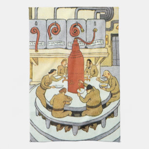  wetenschapskerij, laboratoriumwetenschappers eten theedoek