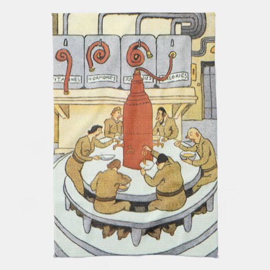  wetenschapskerij, laboratoriumwetenschappers eten theedoek (Verticaal)