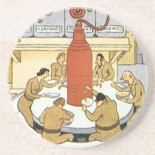 wetenschapskerij, laboratoriumwetenschappers eten zandsteen onderzetter