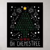 Wetenschapskerstboomchemie Funny Chemist Poster (Voorkant)