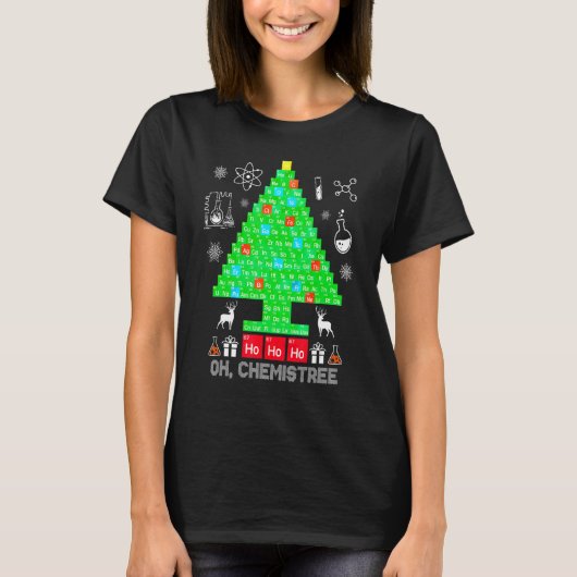 Wetenschapskerstman Oh Chemist Tree Chemistree Che T-shirt (Voorkant)