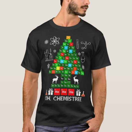 Wetenschapskerstman Oh Chemist Tree Chemistree Che T-shirt (Voorkant)
