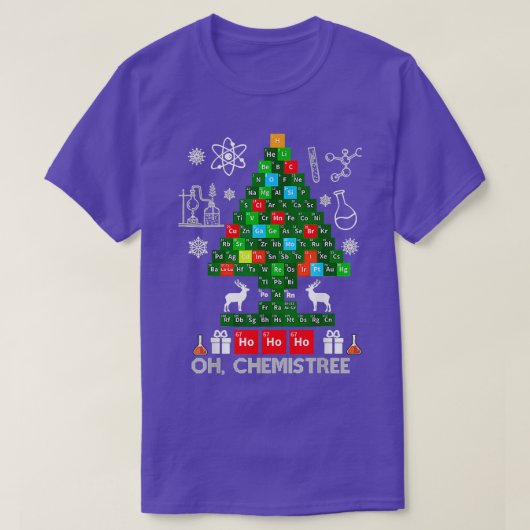 Wetenschapskerstmis Oh Chemist Tree Chemistree Che T-shirt (Design voorkant)