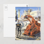 wetenschapsketen Futuristische City Alien Wars Briefkaart (Voorkant / Achterkant)