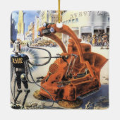 wetenschapsketen Futuristische City Alien Wars Keramisch Ornament (Achterkant)