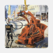 wetenschapsketen Futuristische City Alien Wars Keramisch Ornament (Voorkant)