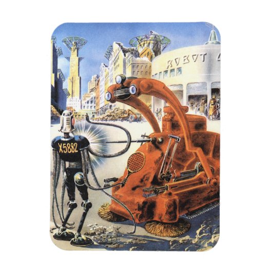  wetenschapsketen Futuristische City Alien Wars Magneet (Verticaal)