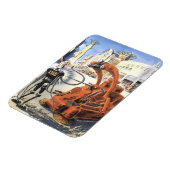  wetenschapsketen Futuristische City Alien Wars Magneet (Linkerzijde)