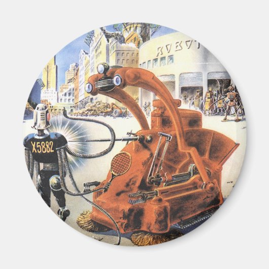  wetenschapsketen Futuristische City Alien Wars Magneet (Voorkant)