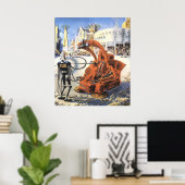  wetenschapsketen Futuristische City Alien Wars Poster (Thuiskantoor)