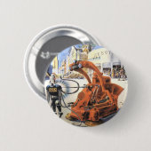 wetenschapsketen Futuristische City Alien Wars Ronde Button 5,7 Cm (Voorkant /achterkant)