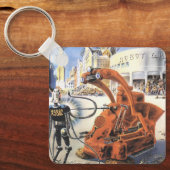  wetenschapsketen Futuristische City Alien Wars Sleutelhanger (Voorkant)