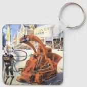  wetenschapsketen Futuristische City Alien Wars Sleutelhanger (Achterkant)