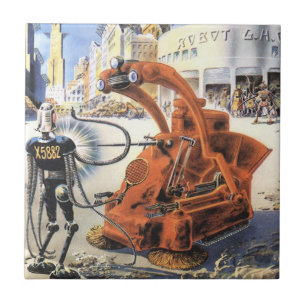  wetenschapsketen Futuristische City Alien Wars Tegeltje