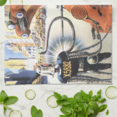  wetenschapsketen Futuristische City Alien Wars Theedoek (Gevouwen)