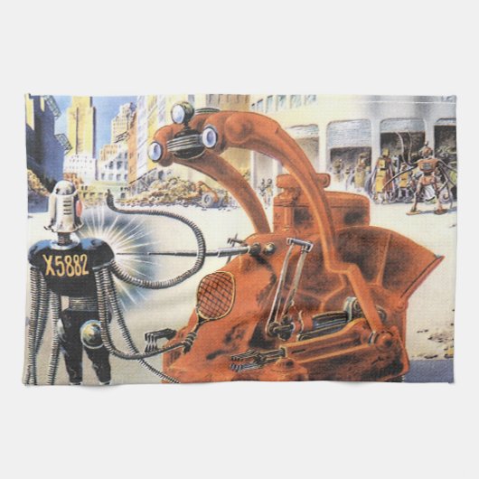  wetenschapsketen Futuristische City Alien Wars Theedoek (Horizontaal)