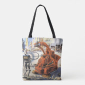  wetenschapsketen Futuristische City Alien Wars Tote Bag (Achterkant)