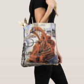  wetenschapsketen Futuristische City Alien Wars Tote Bag (Dichtbij)