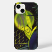  wetenschapsketen Neon Green Planet w Rings Case-Mate iPhone Case (Achterkant)