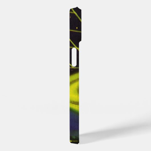  wetenschapsketen Neon Green Planet w Rings Case-Mate iPhone Case (Achterkant / Rechts)