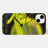 wetenschapsketen Neon Green Planet w Rings Case-Mate iPhone Case (Achterkant (horizontaal))