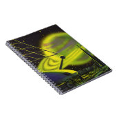 wetenschapsketen Neon Green Planet w Rings Notitieboek (Rechterzijde)