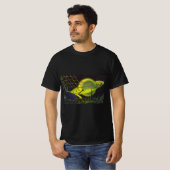  wetenschapsketen Neon Green Planet w Rings T-shirt (Voorkant volledig)
