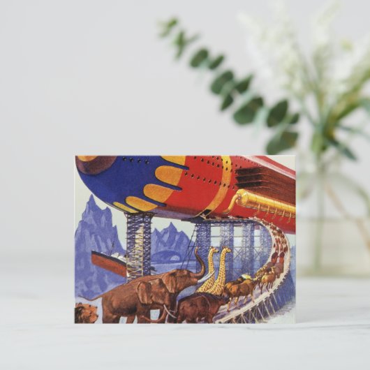 wetenschapsketen, Noah's ark Wilde Dieren Briefkaart (Staand voorkant)