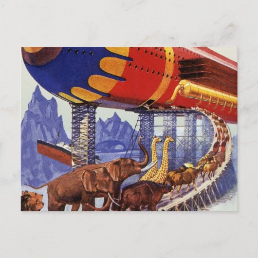  wetenschapsketen, Noah's ark Wilde Dieren Briefkaart (Voorkant)