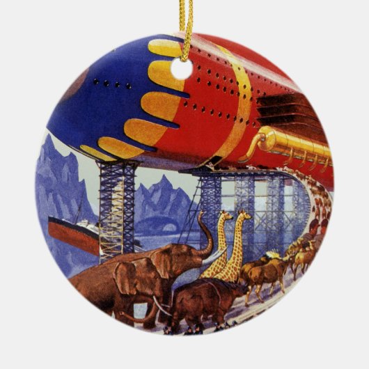  wetenschapsketen, Noah's ark Wilde Dieren Keramisch Ornament (Voorkant)