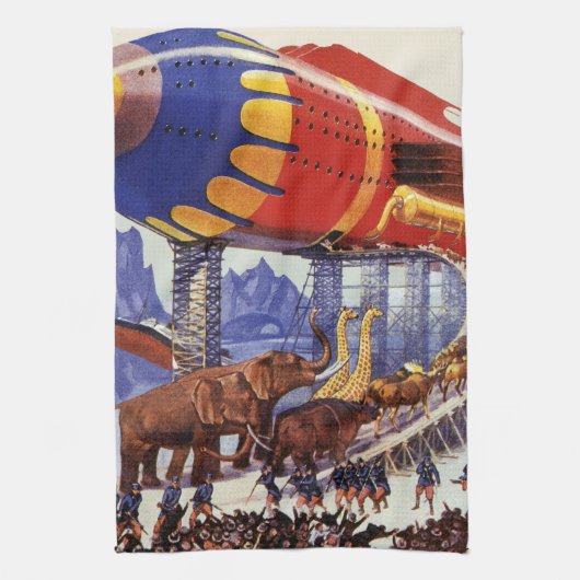  wetenschapsketen, Noah's ark Wilde Dieren Theedoek (Verticaal)