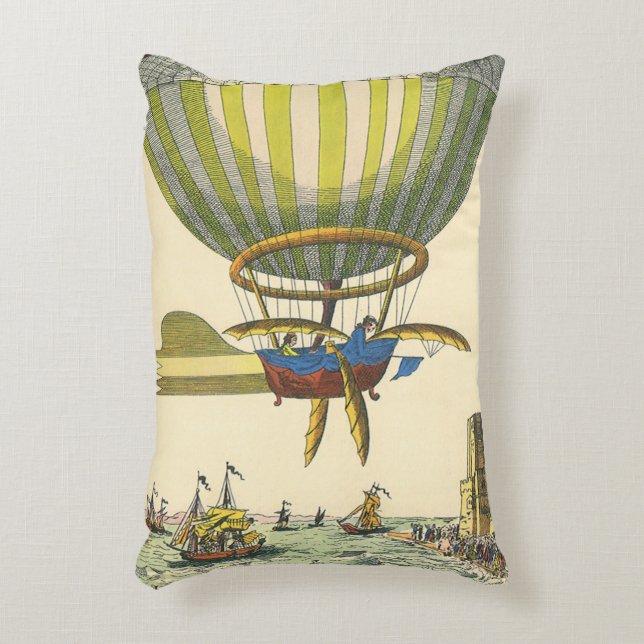  wetenschapsketen Steampunk Hot Air ballon Accent Kussen (Voorkant(Verticaal))