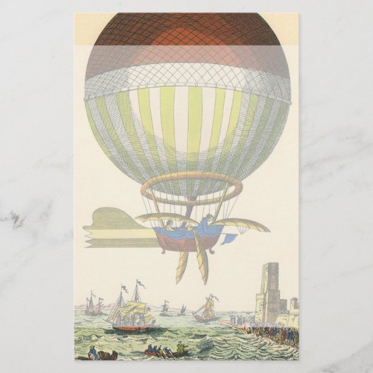 wetenschapsketen Steampunk Hot Air ballon Briefpapier (Voorkant)