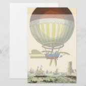  wetenschapsketen Steampunk Hot Air ballon Briefpapier (Voorkant / Achterkant)
