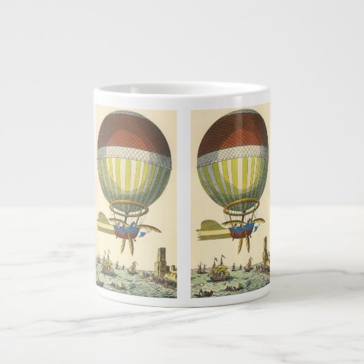  wetenschapsketen Steampunk Hot Air ballon Grote Koffiekop (Voorkant)