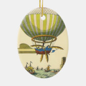  wetenschapsketen Steampunk Hot Air ballon Keramisch Ornament (Achterkant)