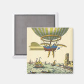  wetenschapsketen Steampunk Hot Air ballon Magneet (Voorkant / Achterkant)