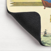 wetenschapsketen Steampunk Hot Air ballon Muismat (Hoek)