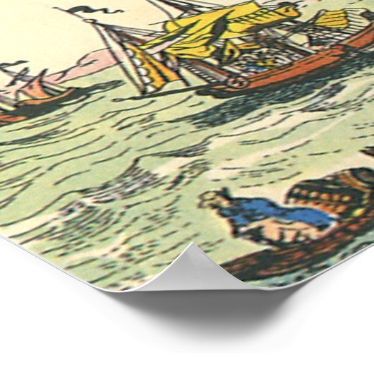  wetenschapsketen Steampunk Hot Air ballon Poster (Hoek)