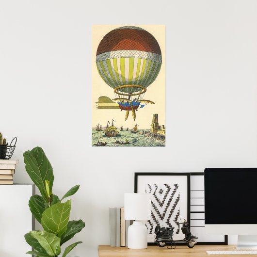  wetenschapsketen Steampunk Hot Air ballon Poster (Thuiskantoor)